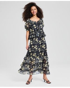 And Now This Tiered Maxi Skirt - Black