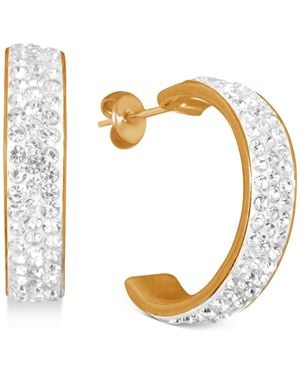 Essentials And Now This Crystal C-hoop Earrings - Metallic