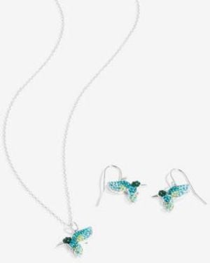 Macy's Giani Bernini Crystal Hummingbird Jewelry Collection In Sterling Silver - White