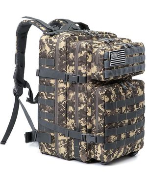 Gnuadz 45l Camping Outdoor Army Tactical Backpack Hiking Rucksack - Gray