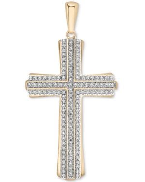 Macy's Diamond Cross Pendant (1/2 Ct. T.w - Gray