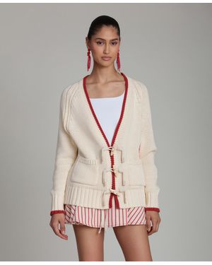 Avec Les Filles Intarsia Lobster Long-sleeve Sweater - Multicolor