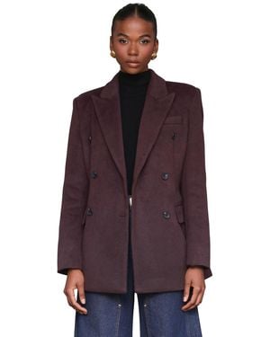 Avec Les Filles Notched-collar Blazer Coat - Purple