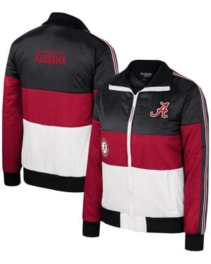 The Wild Collective Alabama Tide Color-block Puffer Full-zip Jacket - Red
