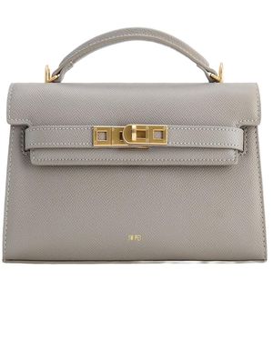 JW PEI Noor Twist-lock Small Top Handle Satchel Handbag - Gray