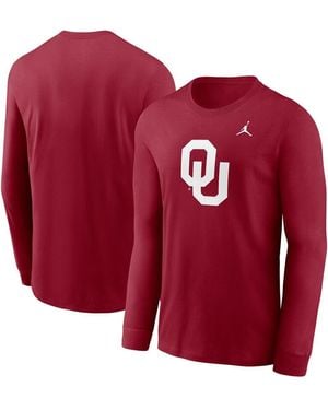 Nike Oklahoma Sooners Primary Logo Long Sleeve T-shirt - Red