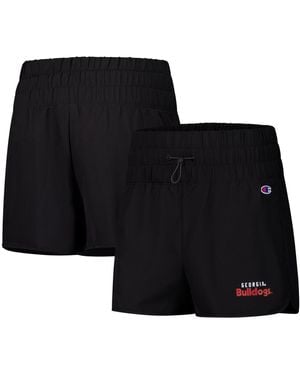 Champion Georgia Bulldogs Tailgate Her Woven Shorts - Black