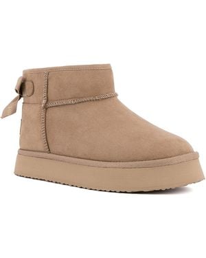 Juicy Couture Olden Mini Platform Cold Weather Booties - Natural