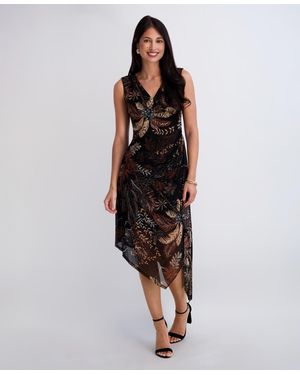 Kensie Sleeveless V-neck Midi Dress - Multicolor