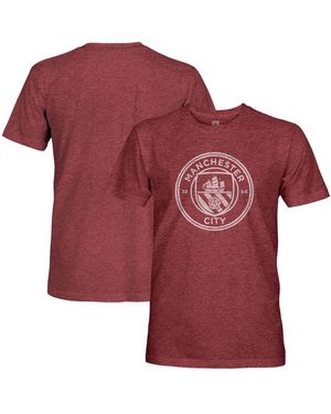 1863fc Manchester City Mono Badge Retro Tri-blend T-shirt - Red