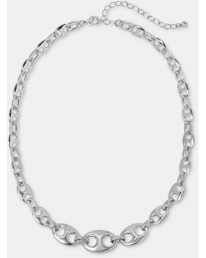 On 34th Link Collar Necklace - White