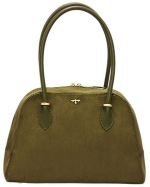 Fable England Amelia Faux Suede Shoulder Bag - Green