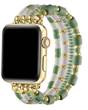 The Posh Tech Emily Beaded Band For Apple Watch - Green