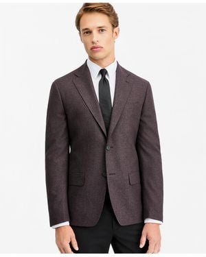 Calvin Klein Slim-fit Textured Sport Coat - Brown