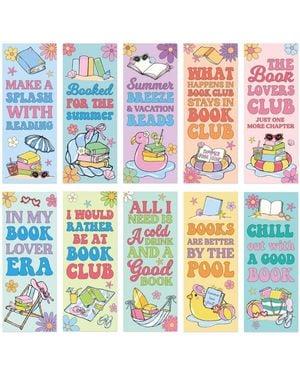Gnuadz Summer Reading Bookmarks Vacation Breeze Page Markers - White