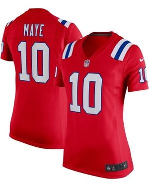 Nike Drake Maye New England Patriots Alternate Game Jersey - Red