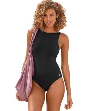 Lascana Open Back One-piece Adjustable One-piece Swimsuit - Black