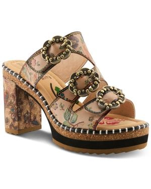 L'ARTISTE L`artiste Milemarker Floral Sandal - Brown