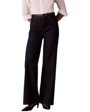 Calvin Klein High-rise Wide-leg Flare Jeans - Black