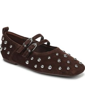 27 EDIT Naturalizer Dawn-stud Mary Jane Flats - Brown