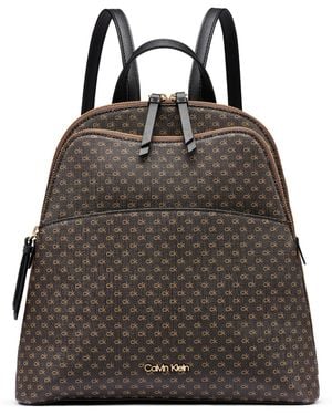 Calvin Klein Classic Sylvie Multi-pocket Backpack Messenger - Black