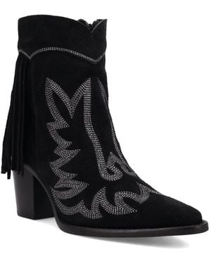 Dingo Wild Sage Leather Bootie - Black