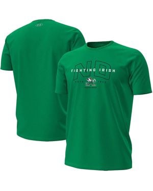 Under Armour Notre Dame Fighting Irish Overlay Performance T-shirt - Green