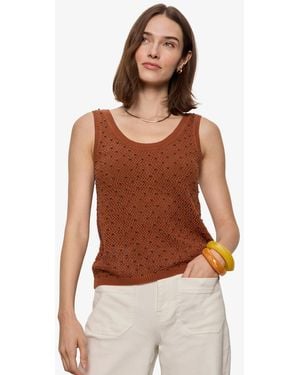 Sanctuary Dune Studded Scoop Neck Sweater - Brown