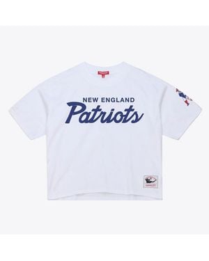 Mitchell & Ness New England Patriots Head Coach Cropped T-shirt - White