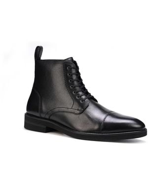 Anthony Veer James Lace-up Casual Leather Dress Boots - Black