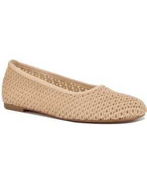 Nine West Burnne Embellished Slip-on Ballet Flats - Natural