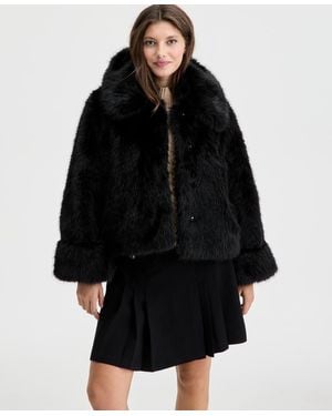 On 34th Collared Faux-fur Jacket - Black