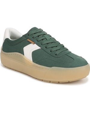 Dr. Scholls Time Off Win Lace Up Platform Sneakers - Green