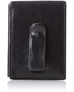 Bosca Old Leather Front Pocket Id Wallet - Black