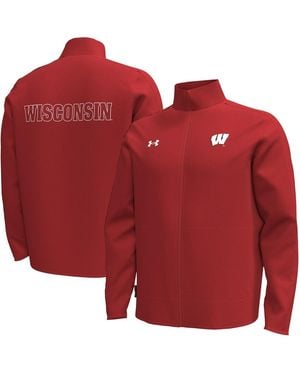 Under Armour Wisconsin Badgers Command Full-zip Jacket - Red