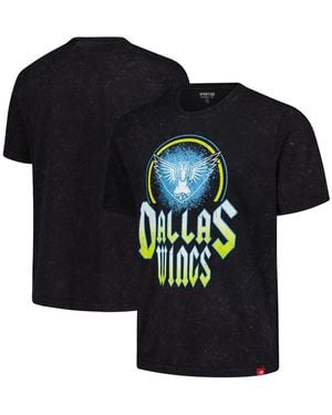 Sportiqe And Dallas Wings Rock Roll Collection Angus Mineral Wash T-shirt - Black