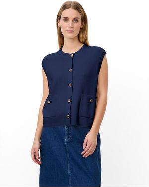 Masai Malossan Button-front Knit Vest - Blue