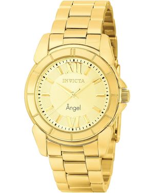 INVICTA WATCH 0459 Angel Quartz Champagne Dial Watch - Metallic