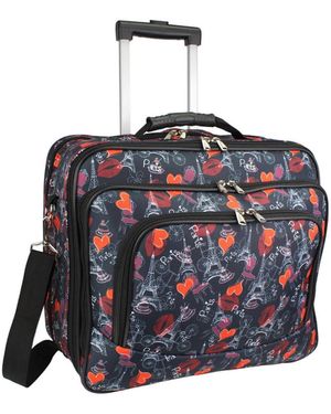 World Traveler 17-inch Rolling Laptop Case - Blue