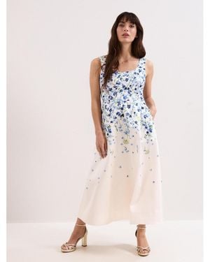 Phase Eight Orla Floral Midi Dress - Natural