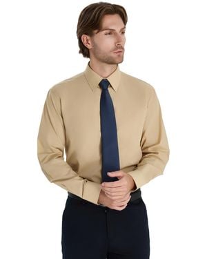Club Room Regular Fit Solid Dress Shirt - Natural