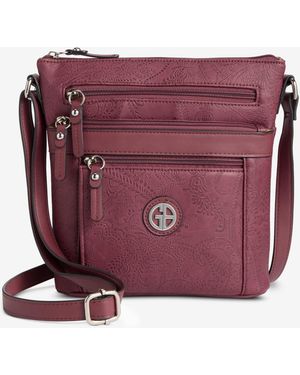 Giani Bernini Small Quilted North South Crossbody - Purple