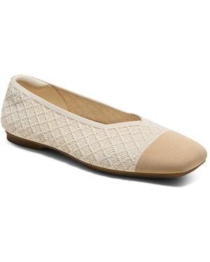 VIVAIA Margot Square-toe V-cut Slip On Ballet Flats - White