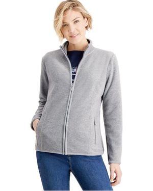Karen Scott Sport Zip-up Zeroproof Fleece Jacket, Created For Macy's - Gray