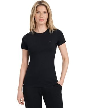 4F Slim Plain T-shirt - Black