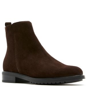 La Canadienne Shade City Dry Zipper Suede Booties - Brown