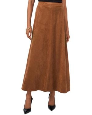 Vince Camuto Faux-suede A-line Maxi Skirt - Brown