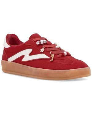 Madden Girl Giia-c Charms Lace-up Low-top Sneakers - Red