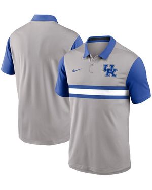 Nike Gray/royal Kentucky Wildcats Vapor Performance Polo Shirt - Blue