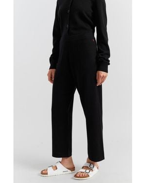 Chinti & Parker Wool-cashmere Cropped Wide-leg Pants - Black